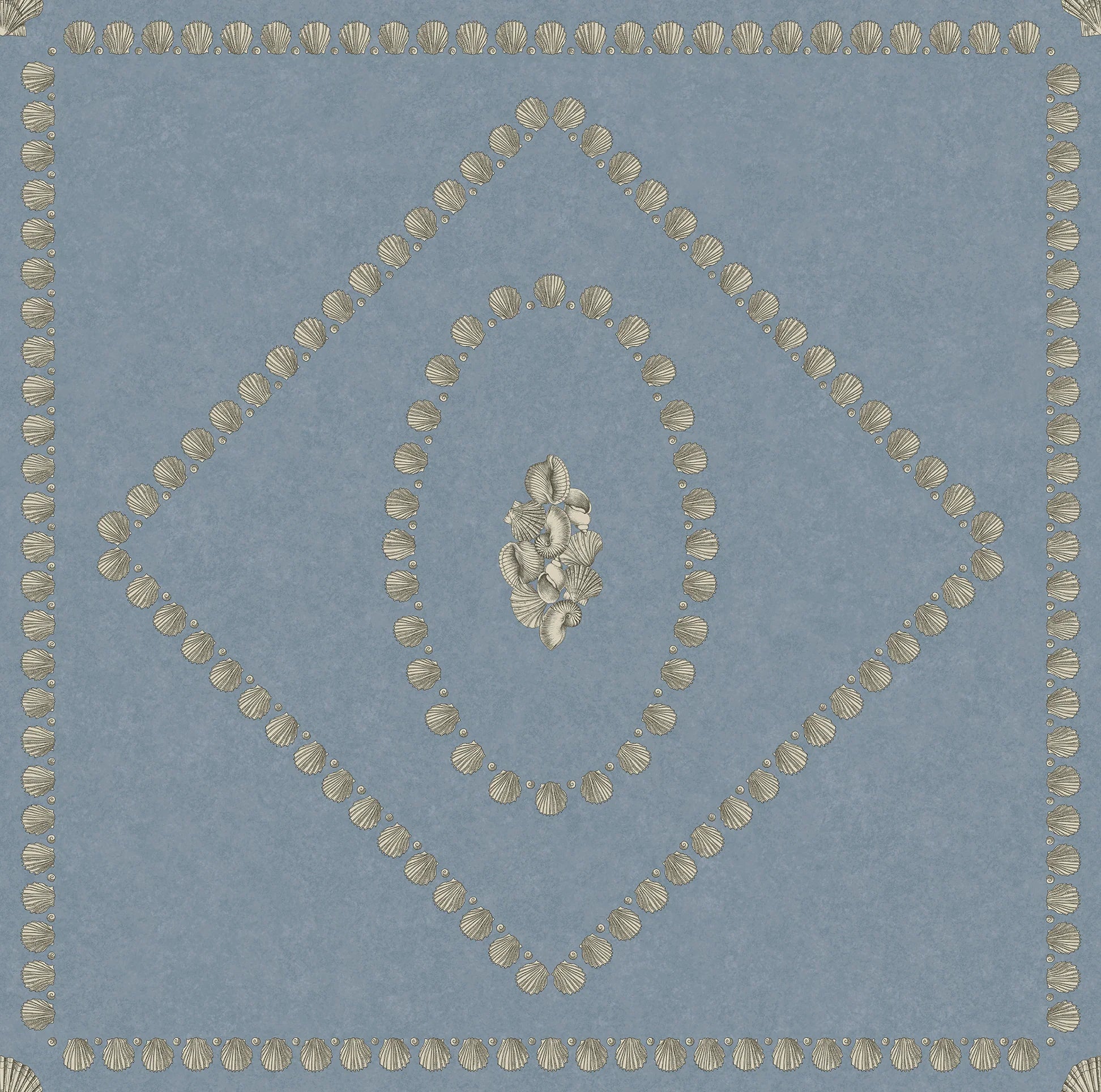 Cole & Son Fornasetti Senza Tempo II,  Conchiglie, Gilver on Denim