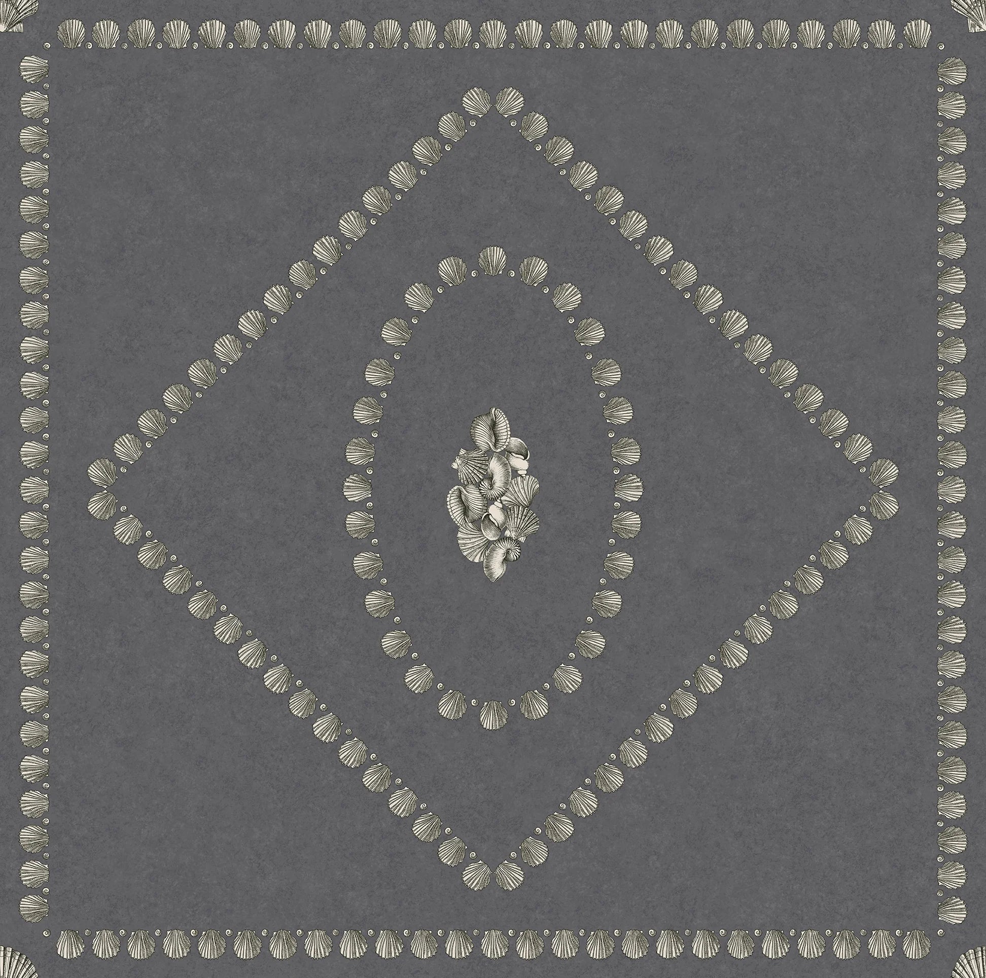 Cole & Son Fornasetti Senza Tempo II,  Conchiglie,Soft Gold on Charcoal