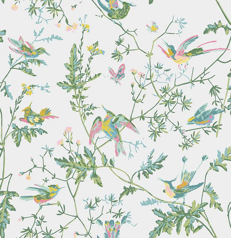 Cole & Son Icons Hummingbirds, Green & Pink