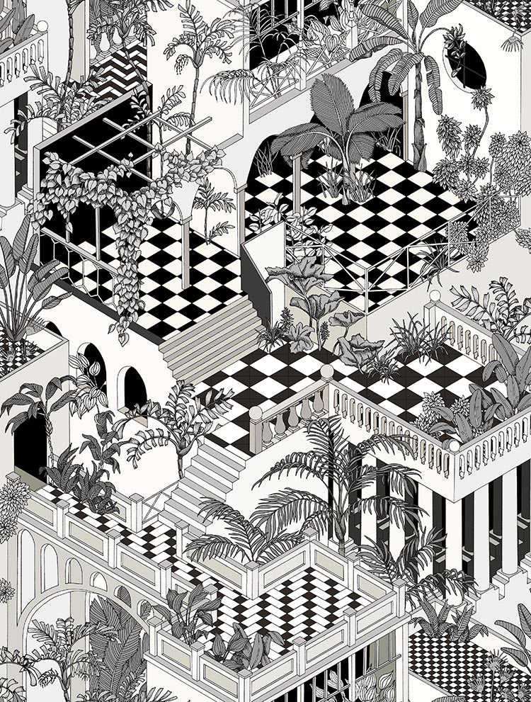 Cole & Son Icons Miami, Soot & Snow