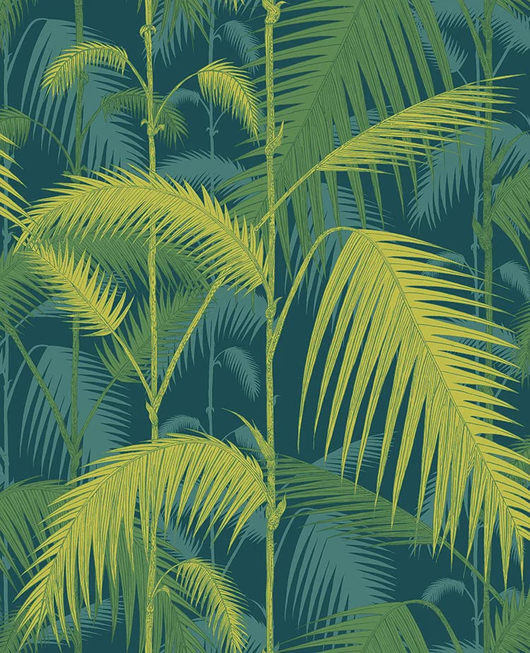 Cole & Son Icons Palm Jungle, Petrol & Lime
