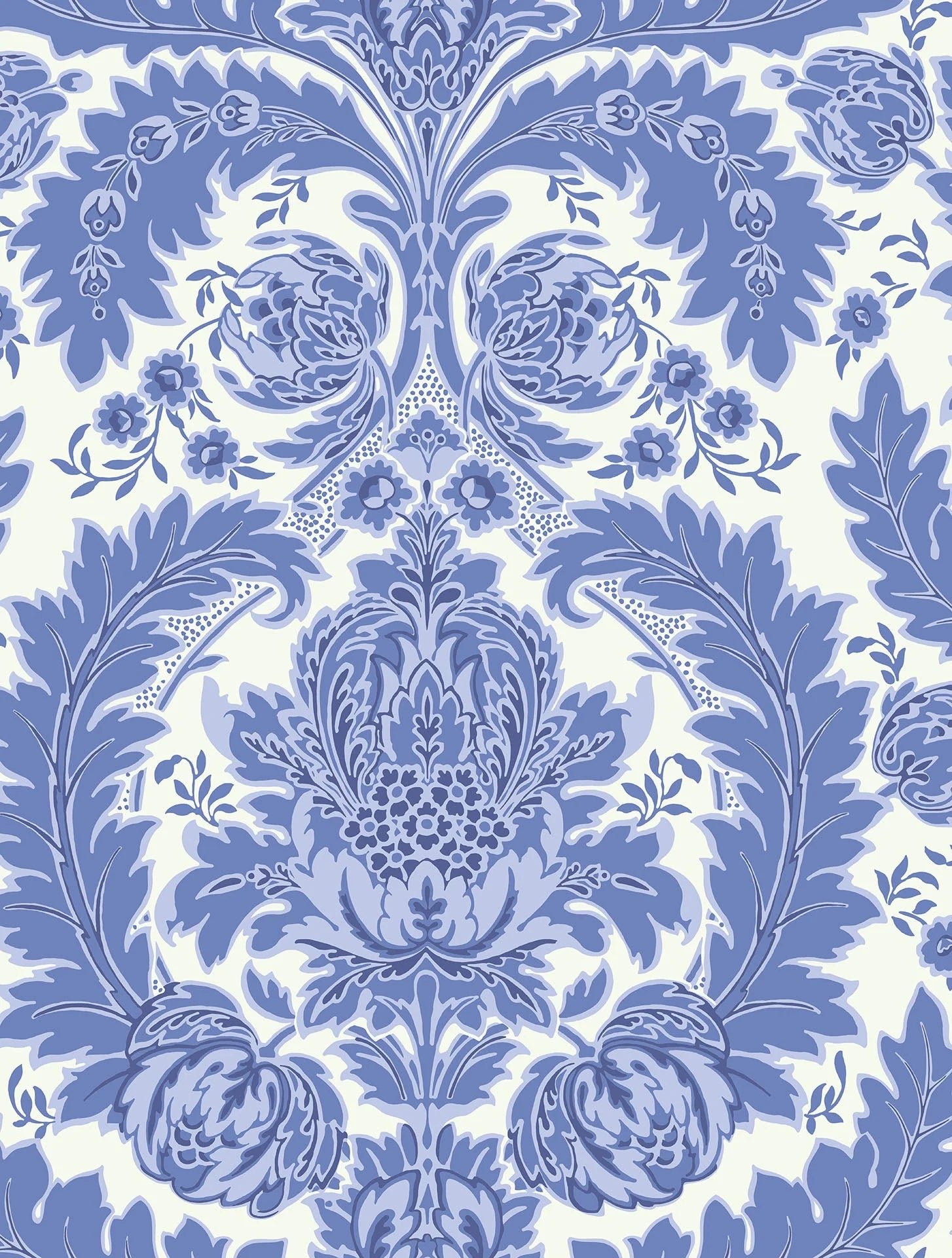 Cole & Son, Albemarie, Coleridge, Blue on White