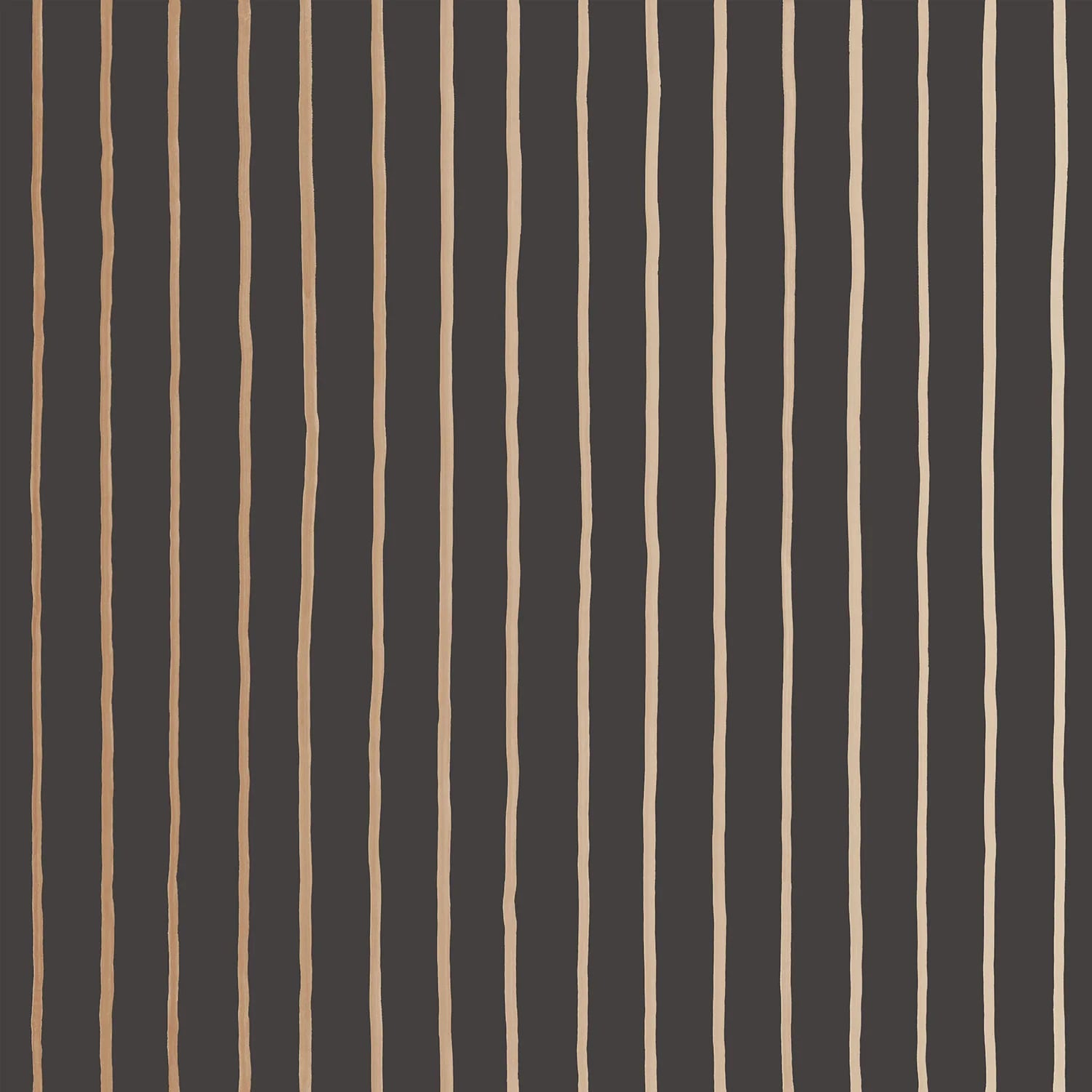Cole & Son Marquee Stripes College Stripe, Charcoal & Metallic Gold