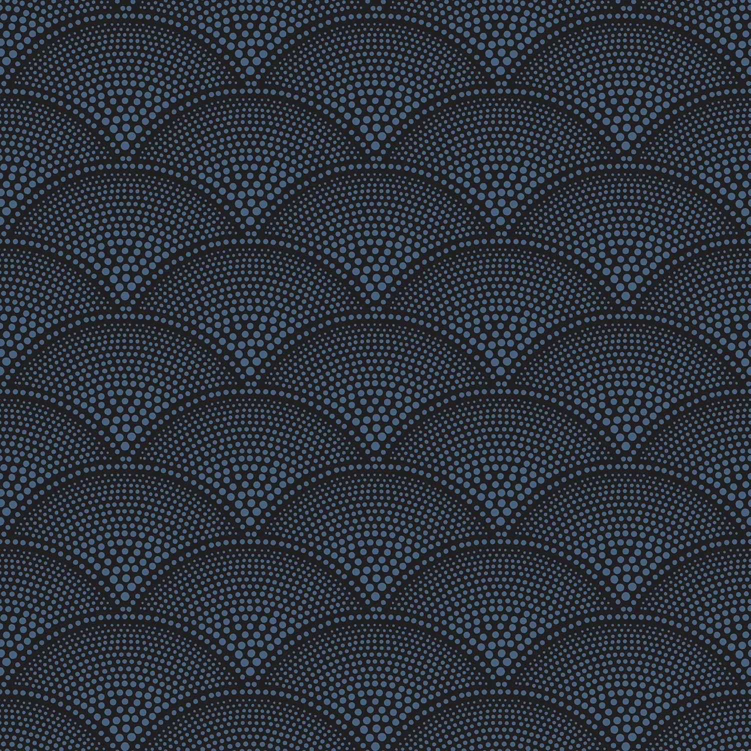 Cole & Son Contemporary Collection,  Feather Fan Metallic Cornflower on Ink