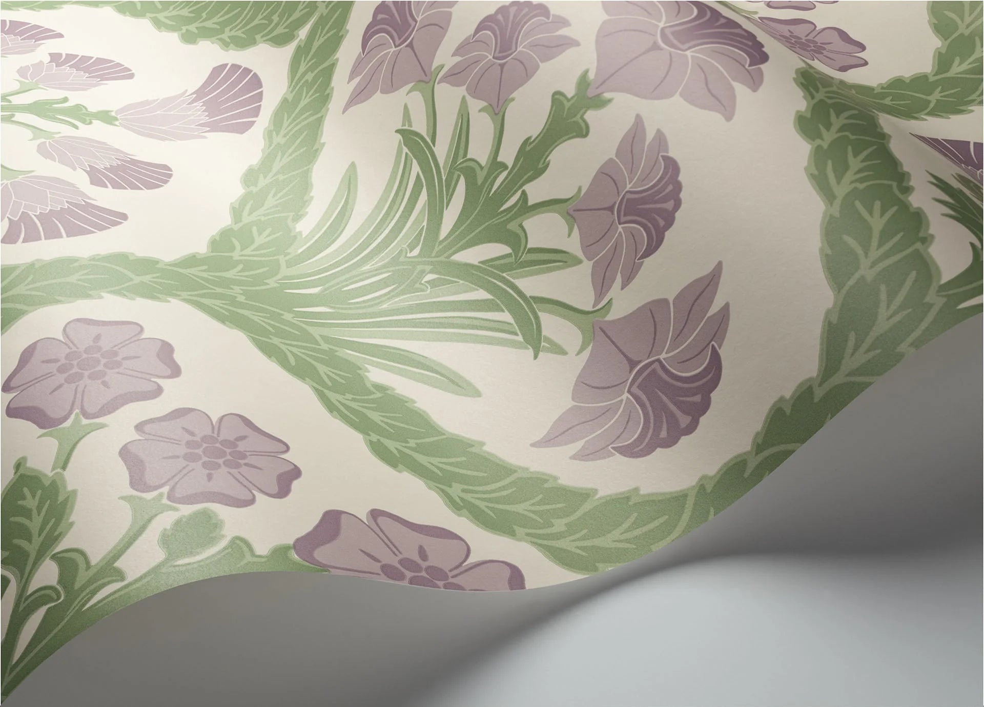 Cole & Son The Pearwood Collection. Floral Kingdom,  Lilac & Teal on Denim (kopie)
