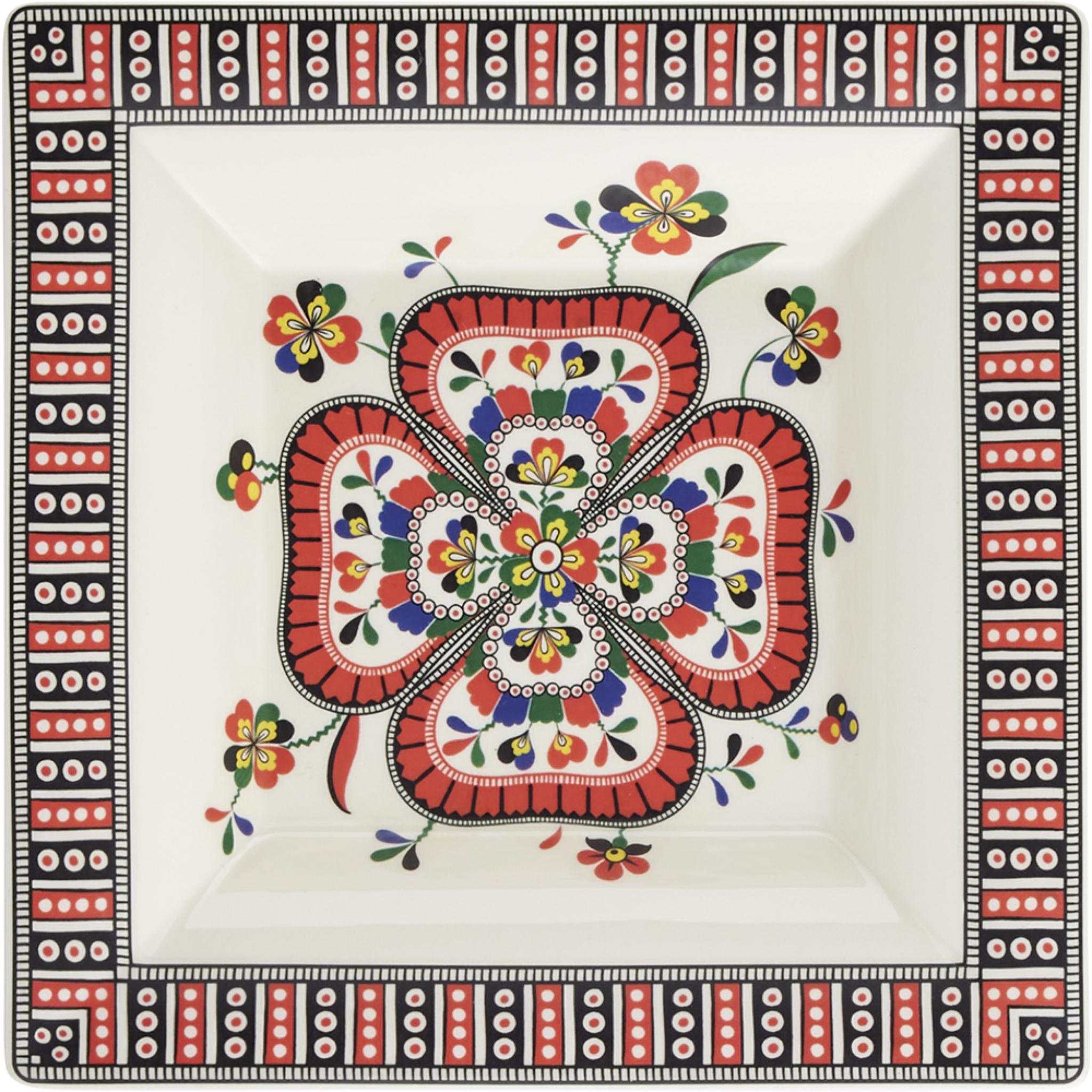 Gien Vierkante Diepe schaal XL Change Folle  22x22