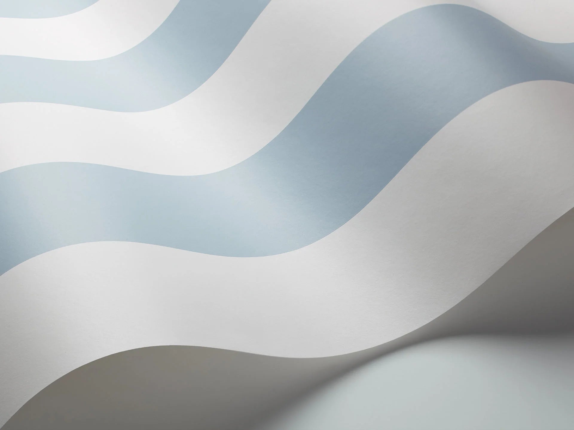 Cole & Son Marquee Stipes Glastonbury Stipe, Pale Cerulean