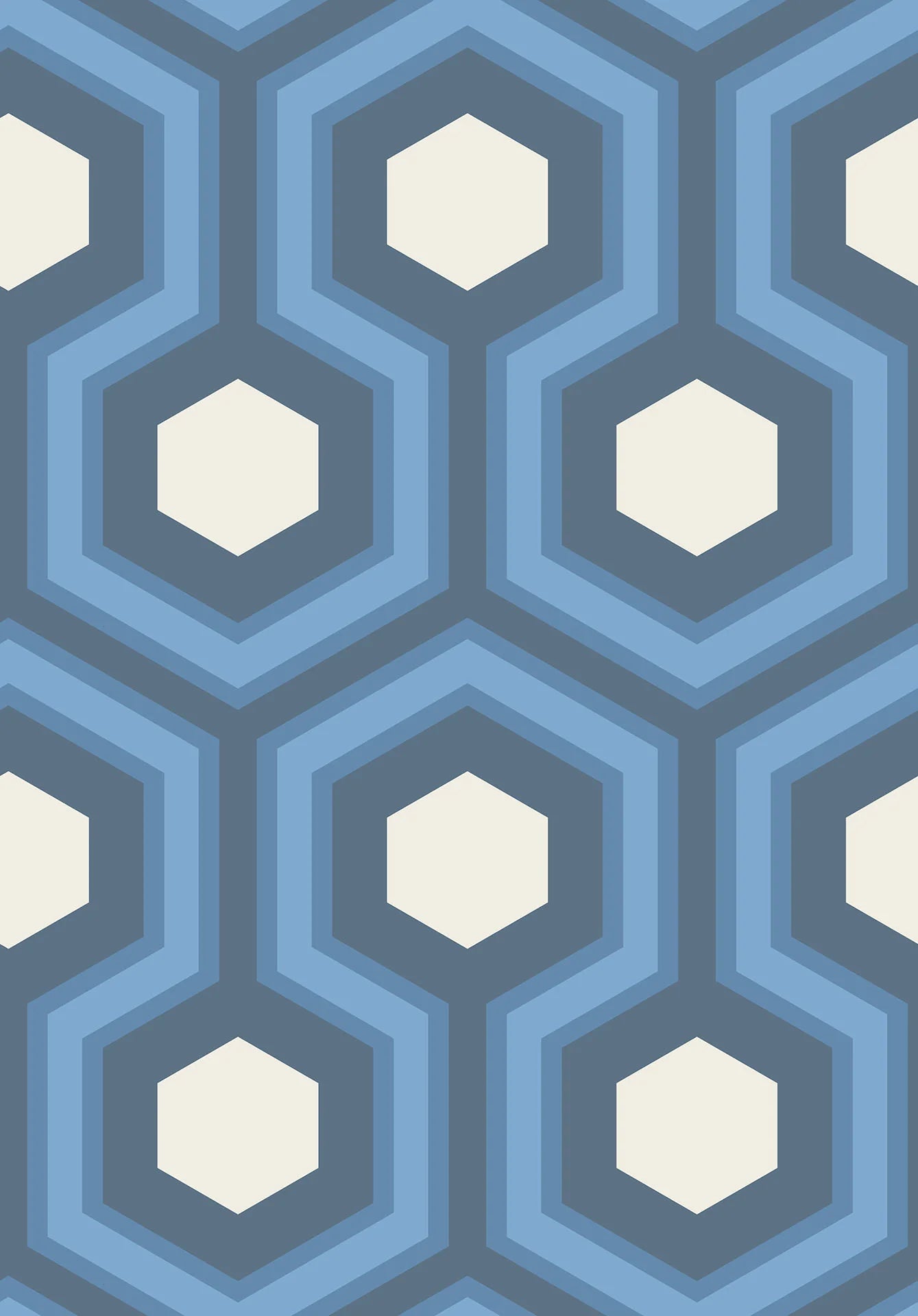 Cole & Son Contemporary Collection Hicks' Grand, Blue & White on Navy
