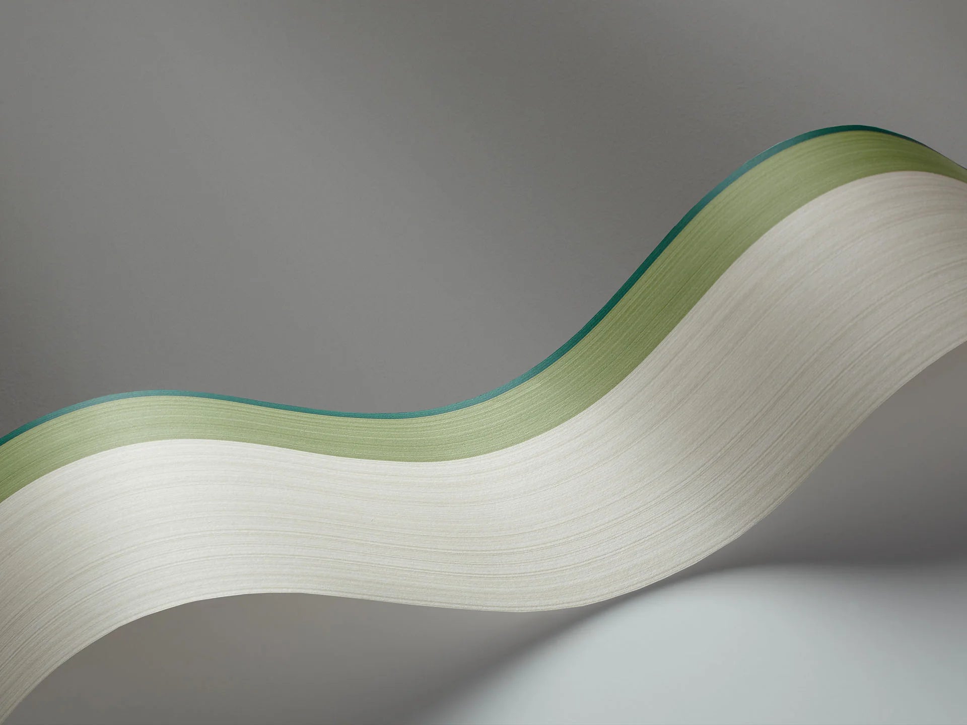 Cole & Son Marquee Stripes Jaspe Border, White, Green & Leaf Green