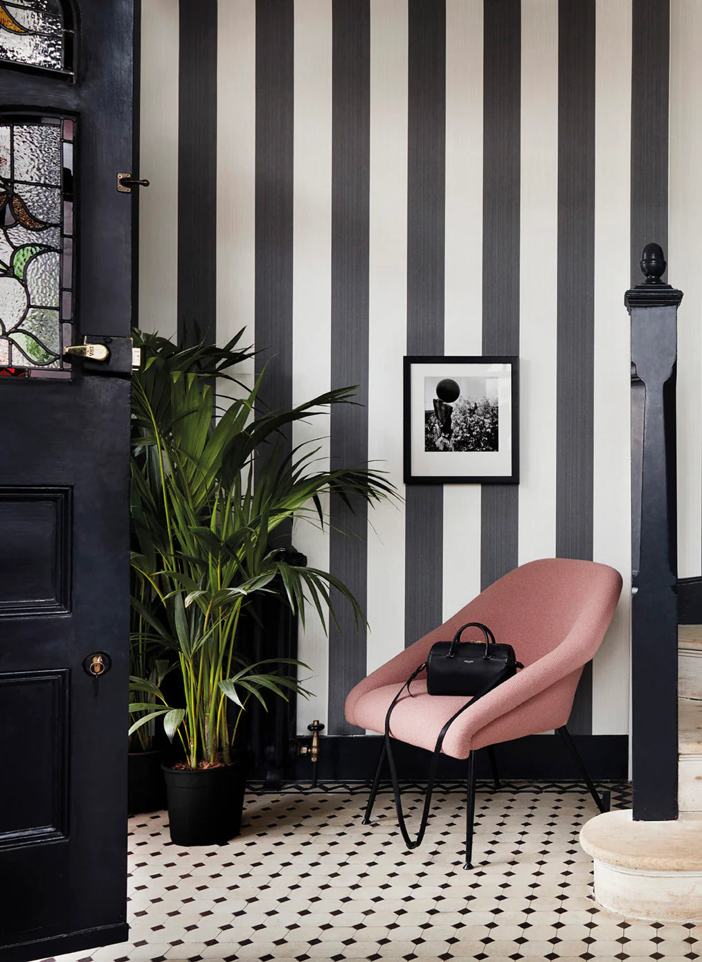 Cole & Son Marquee Stripes Jaspe Stripe, Shoot & Snow