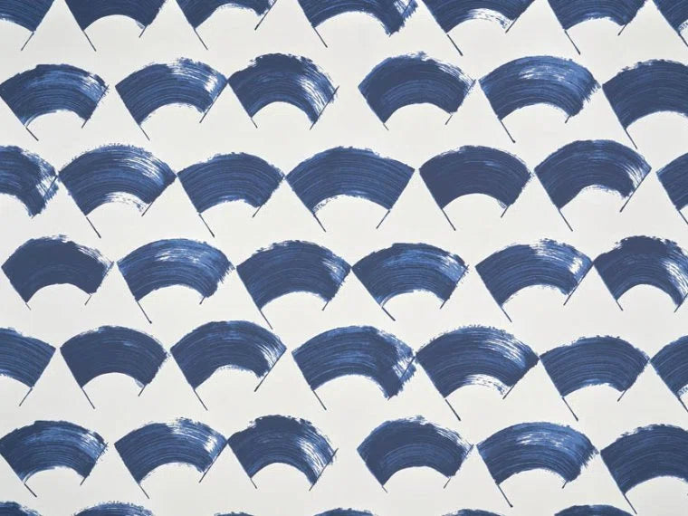Pierre Frey Soleil Levant Les Eventails, Indigo