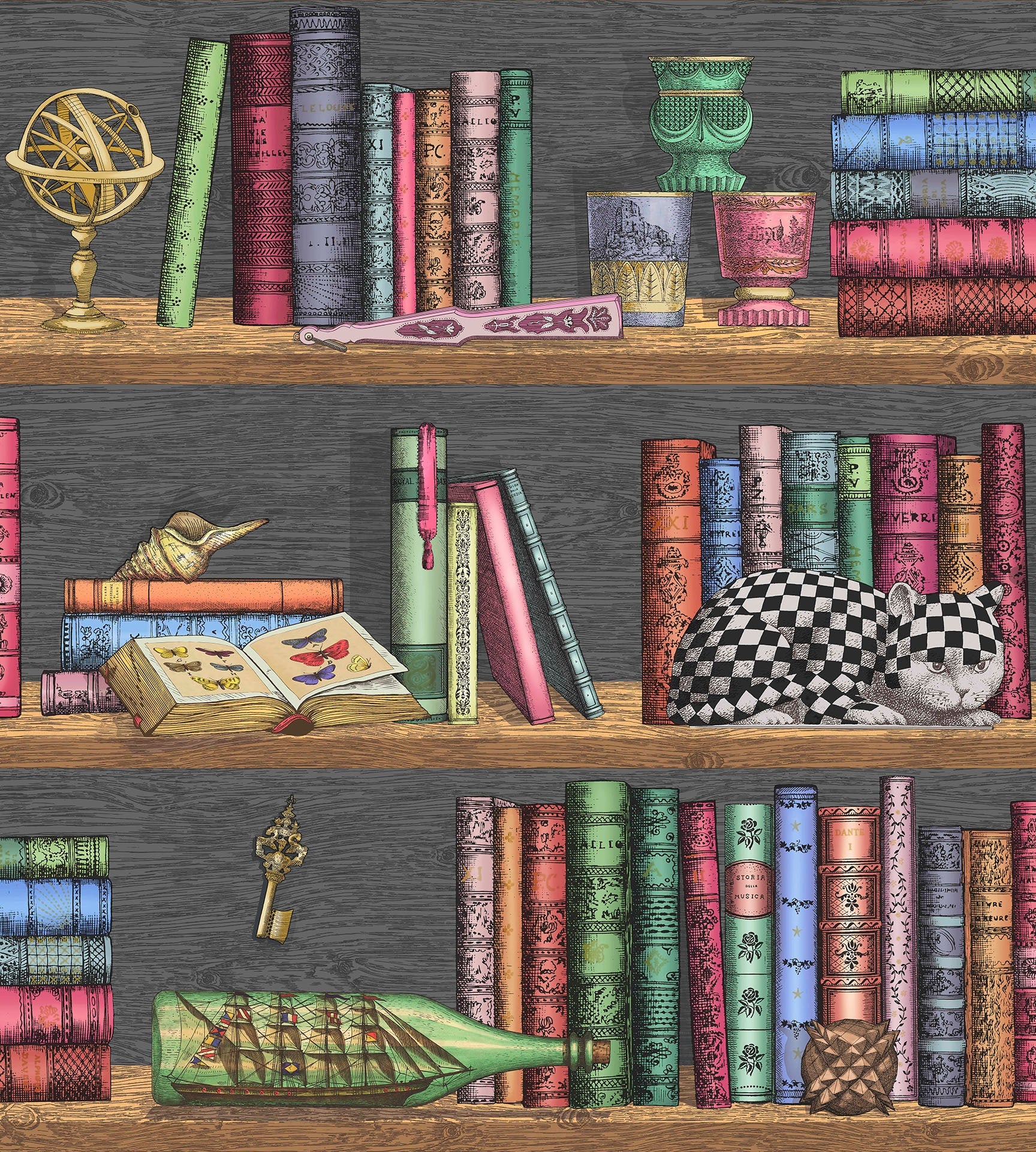 Cole & Son Foornasetti Libreria, Rich Multi