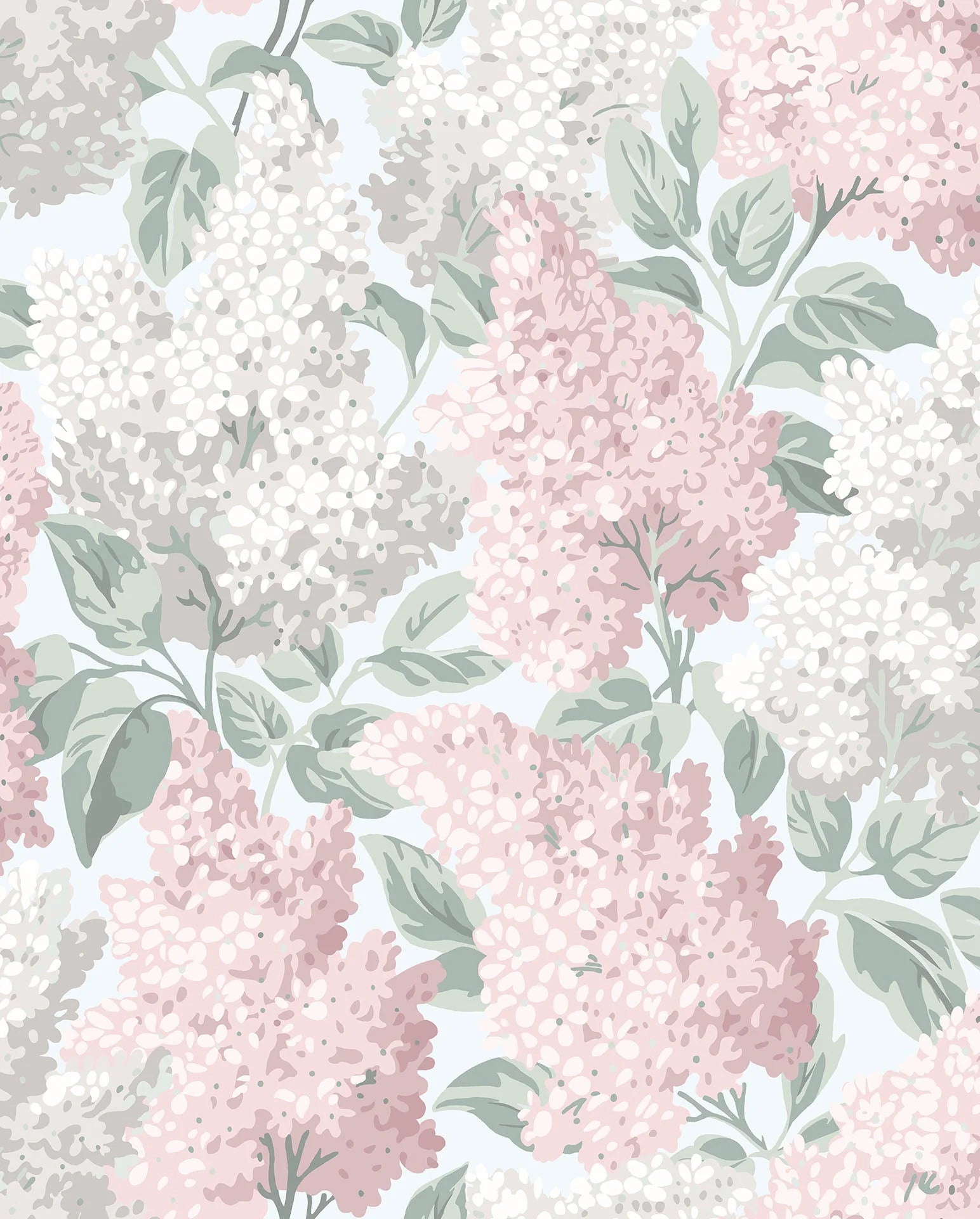 Cole & Son Botanical - Botanica, Lilac , Blush & Dove on Silver Birch