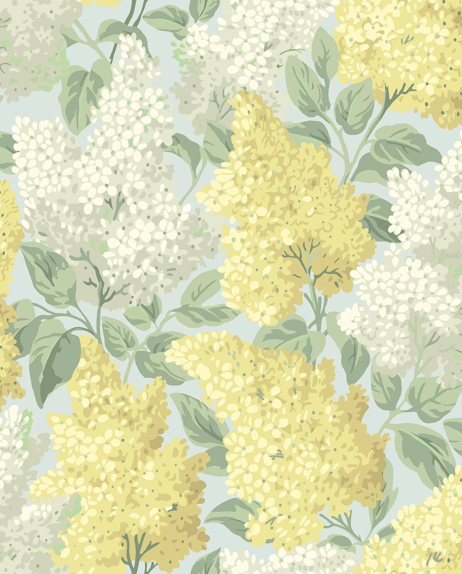 Cole & Son Botanical - Botanica, Lilac, Lemon & Soft Olive on Sea Foam