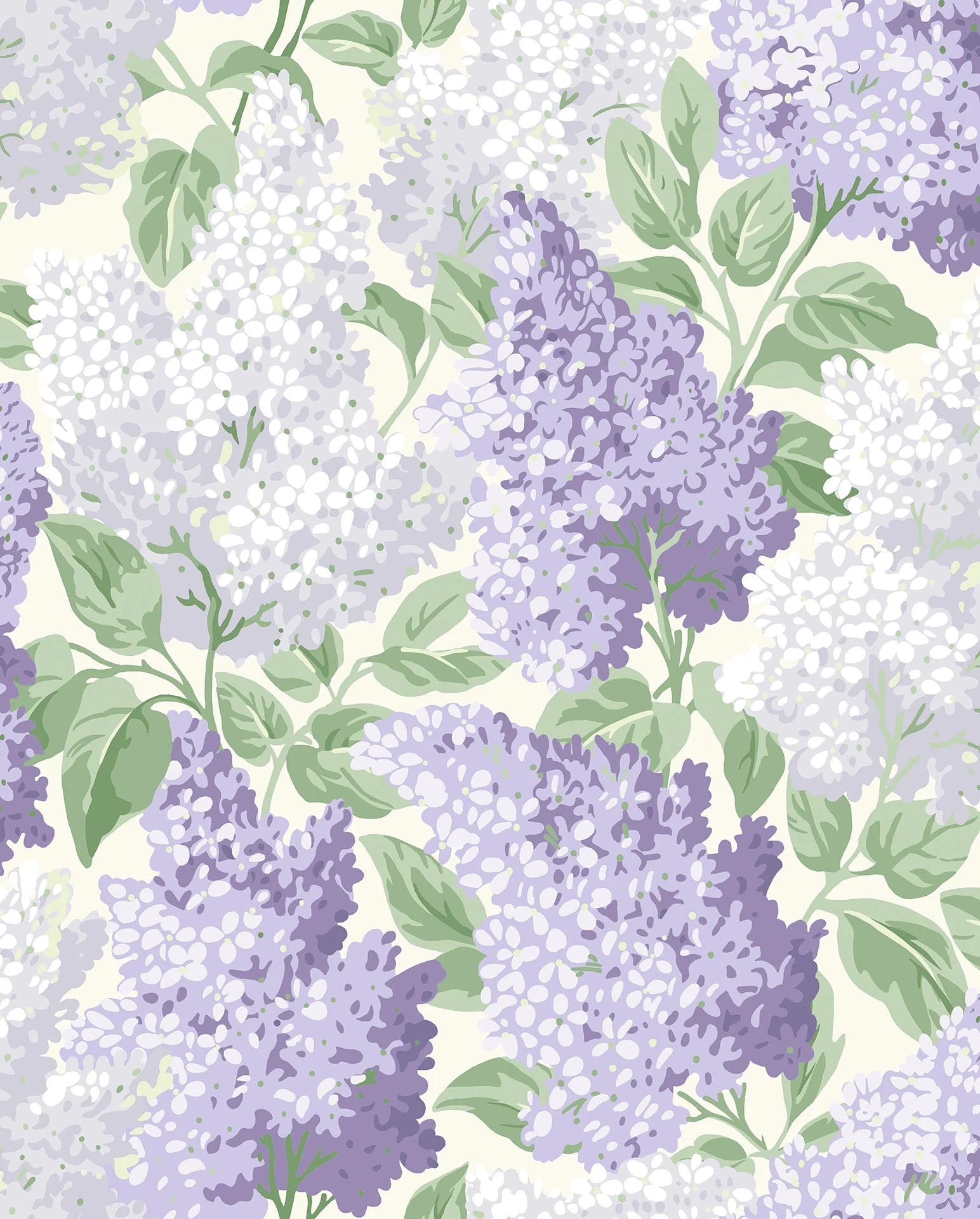 Cole & Son Botanical - Botanica, Lilac, Lilac & Heath Grey on White