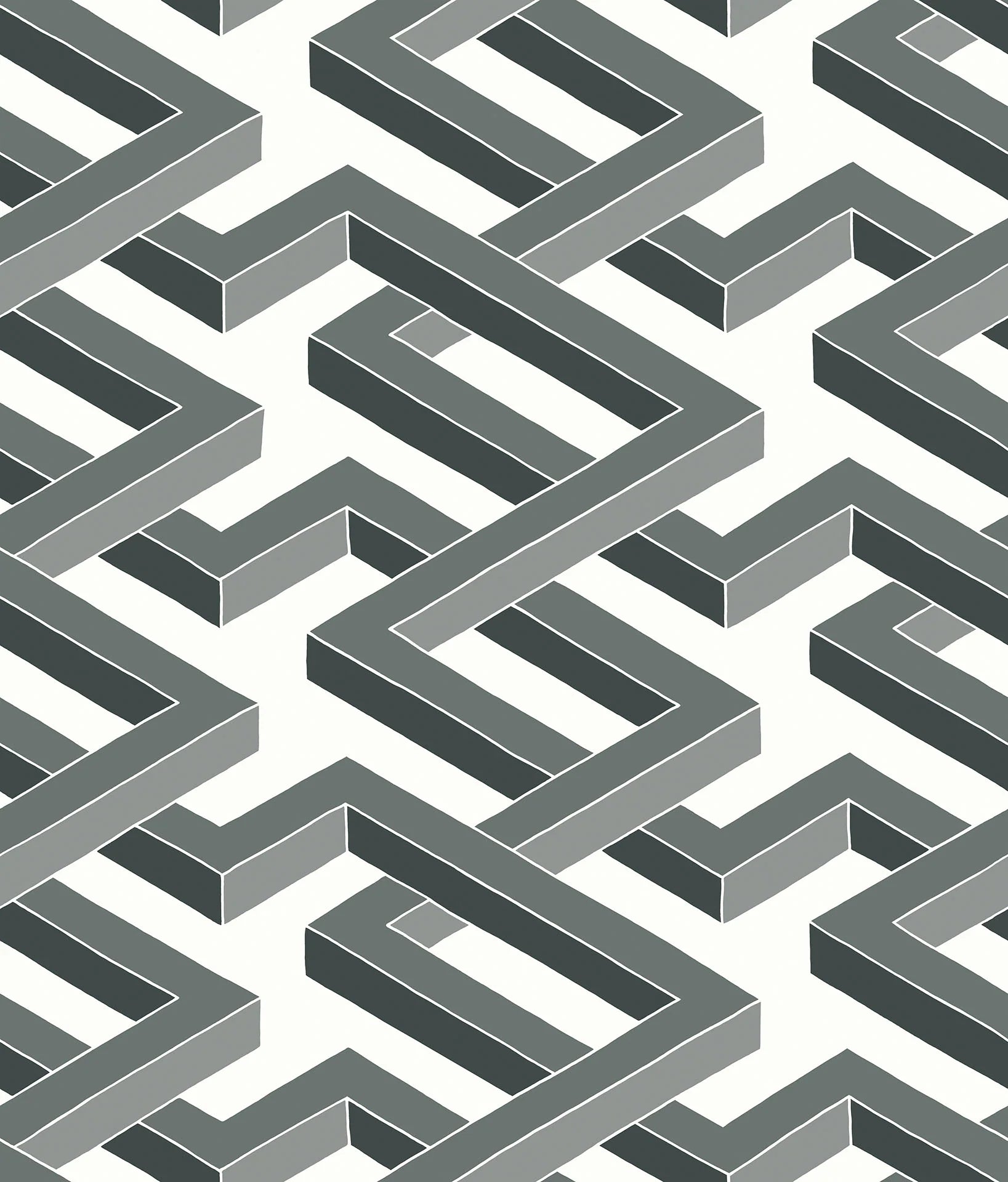 Cole & Son Geometric II Luxor, Black on White