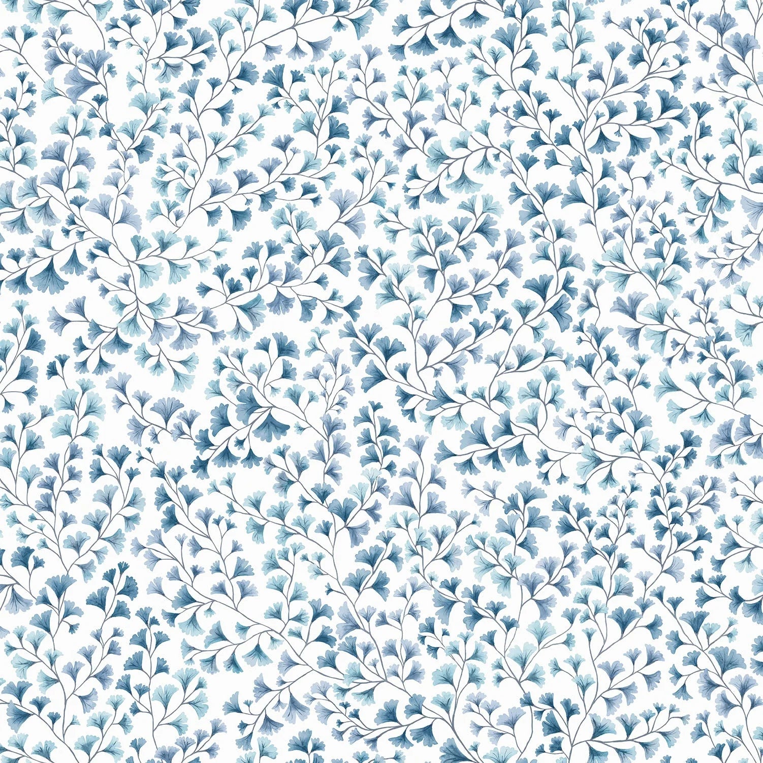 Cole & Son Botanical - Botanica, Maidenhair, China Blue