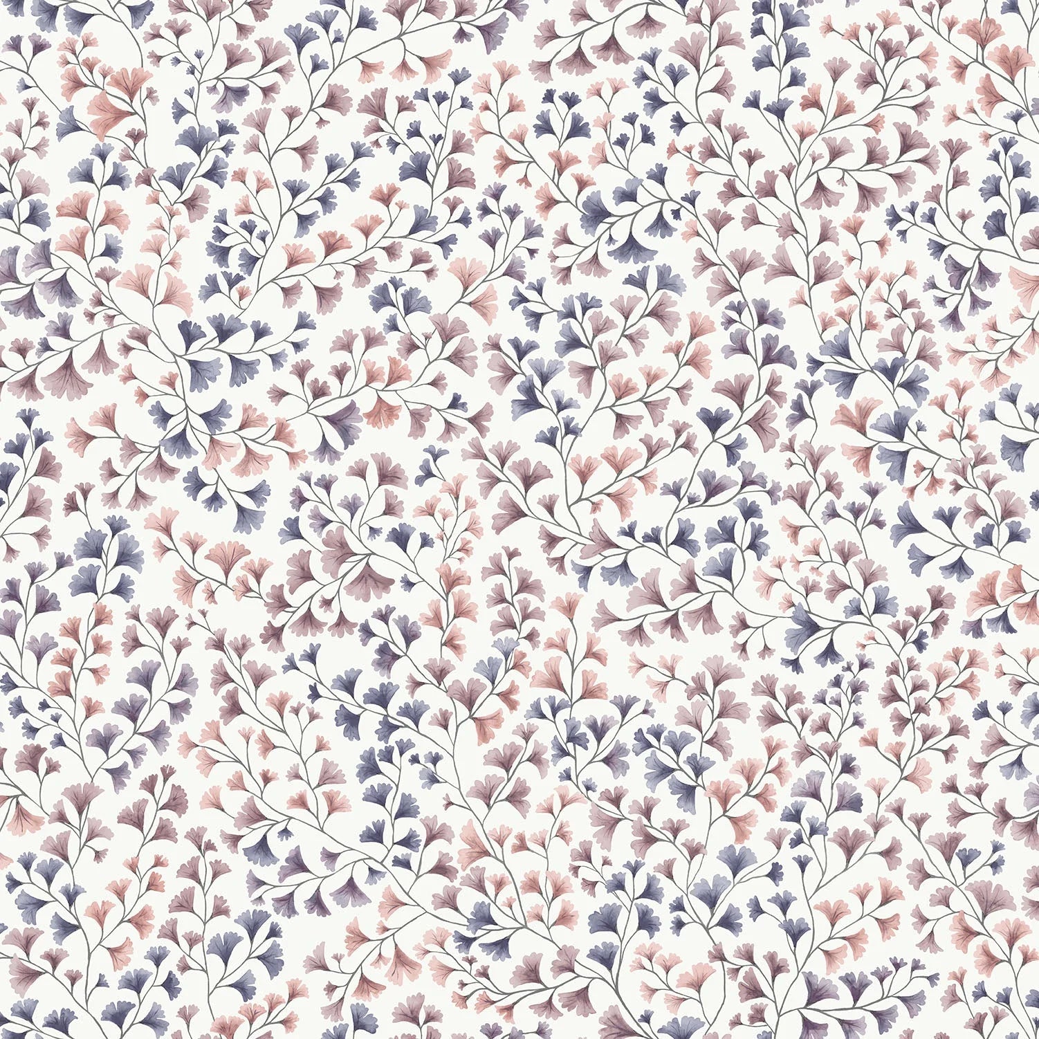 Cole & Son Botanical - Botanica, Maidenhair, Mulberry, Ink & Alabaster Pink