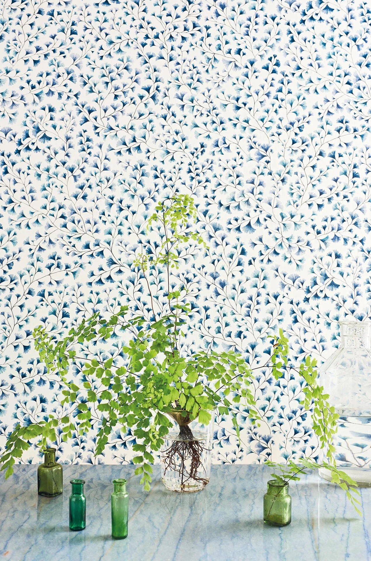 Cole & Son Botanical - Botanica, Maidenhair, China Blue