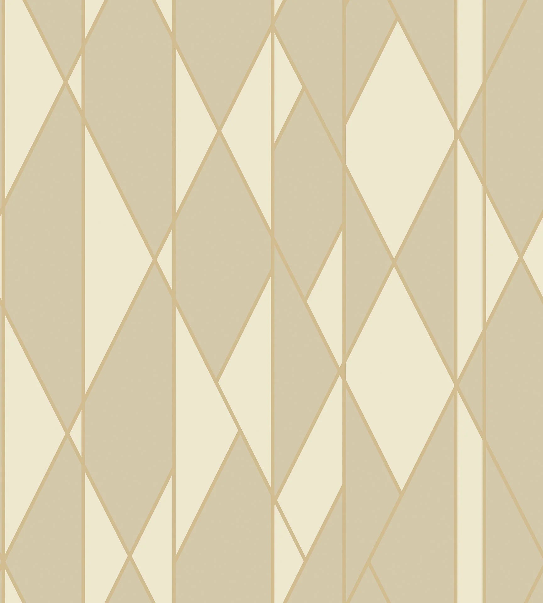 Cole & Son Geometric II Oblique, Sand & Metallic Gold