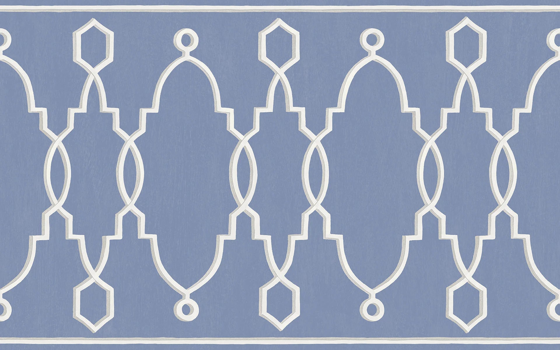 Cole & Son Folie Parterre Border, Hyacinth Blue