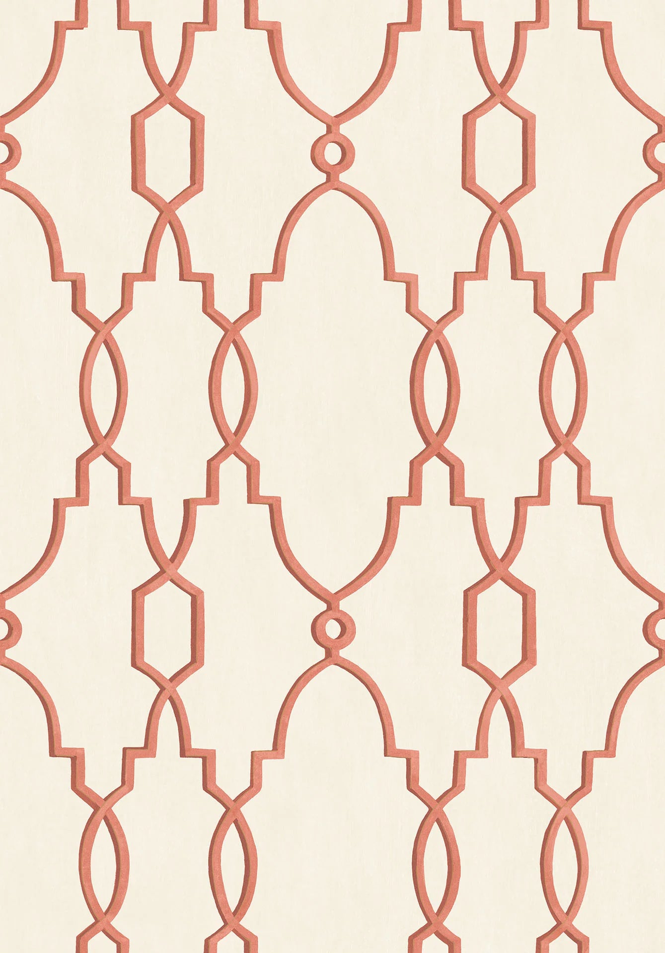 Cole & Son Folie Parterre, Rouge on White