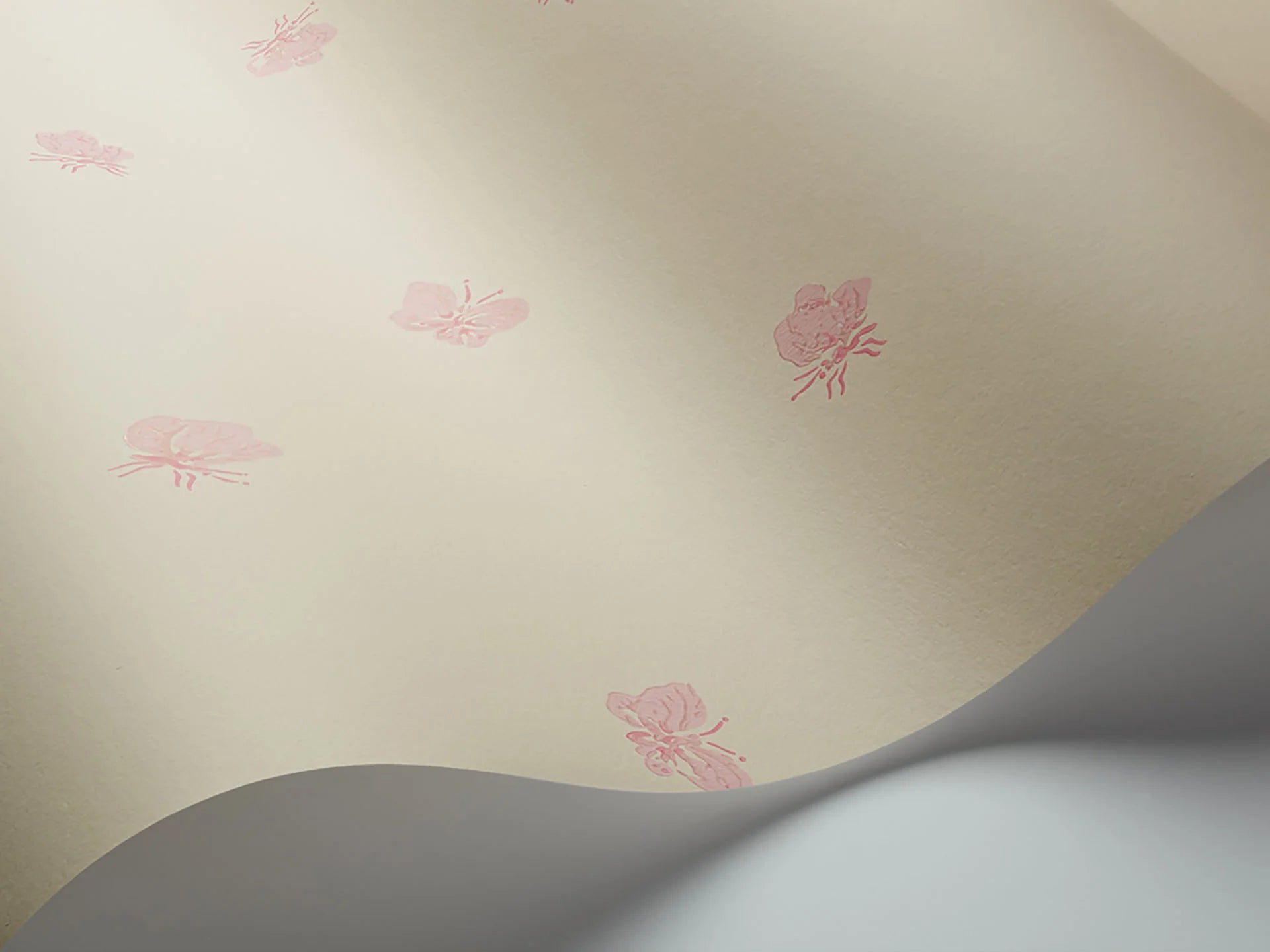 Cole & Son Whimsical Peaseblossom, Fuchsia on Oat