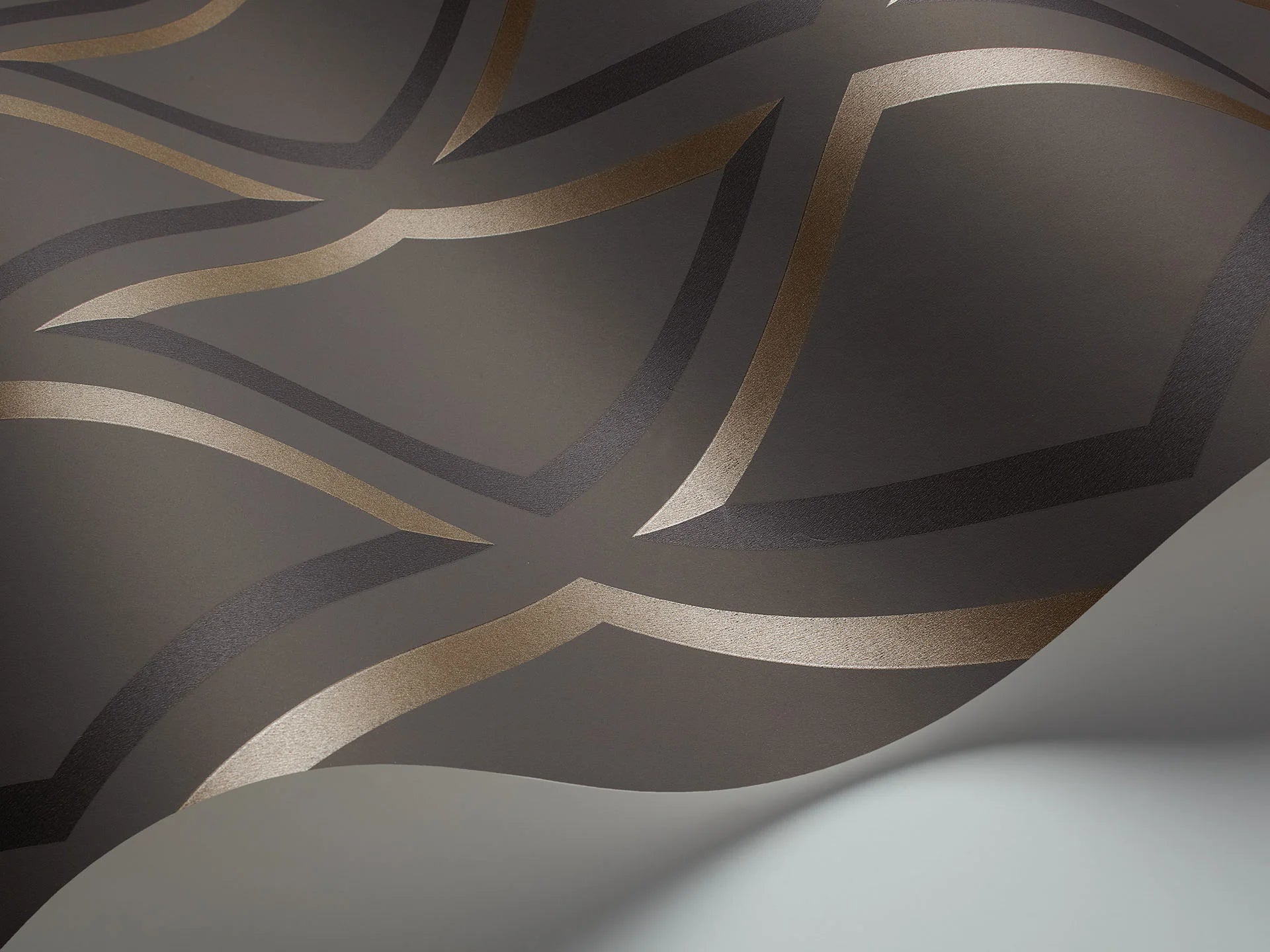 Cole & Son Contemporary Collection, Pompeian, Dark Pewter & Bronze on Soot