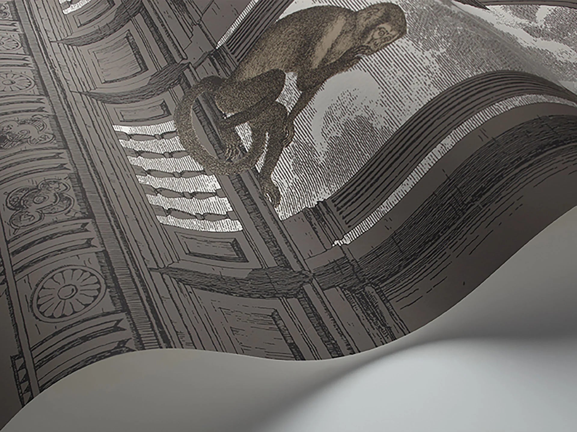 Cole & Son Fornasetti Procuratie con vista, Soot & Snow