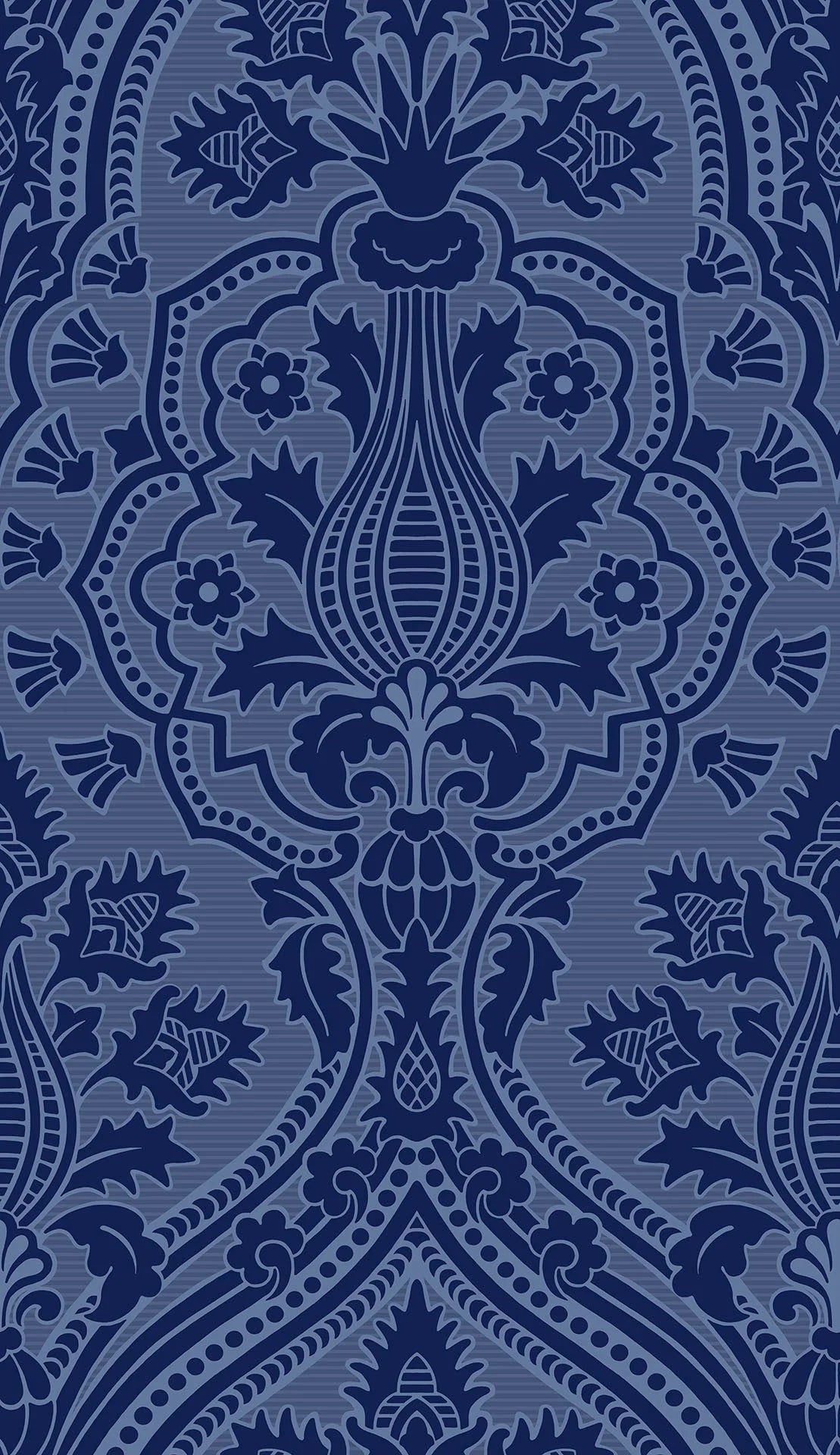 Cole & Son The Pearwood Collection.  Pugin Palace Flock,  Dark Hyacinth