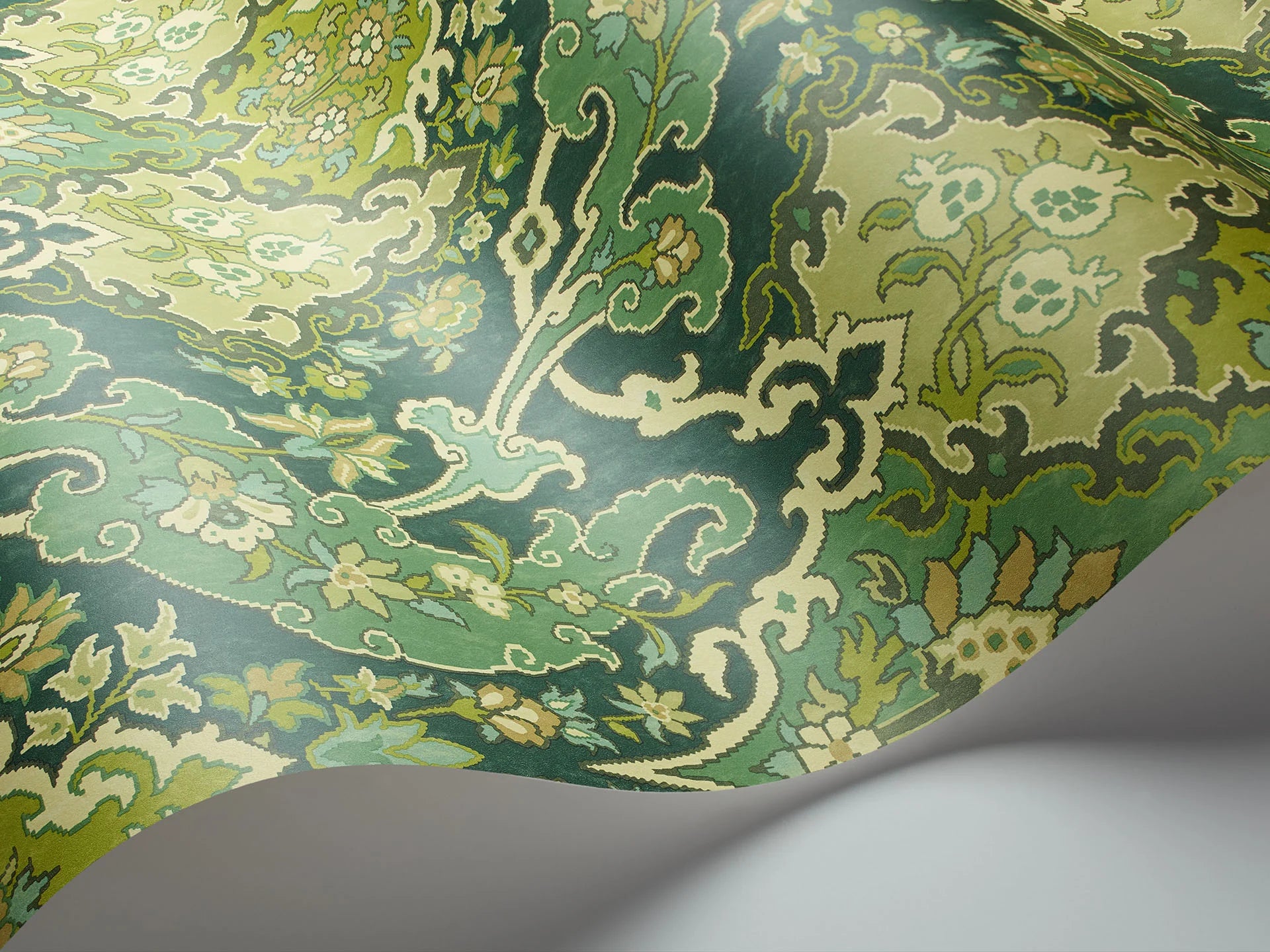 Cole & Son Mariinsky Damask Pushkin, Green Multi
