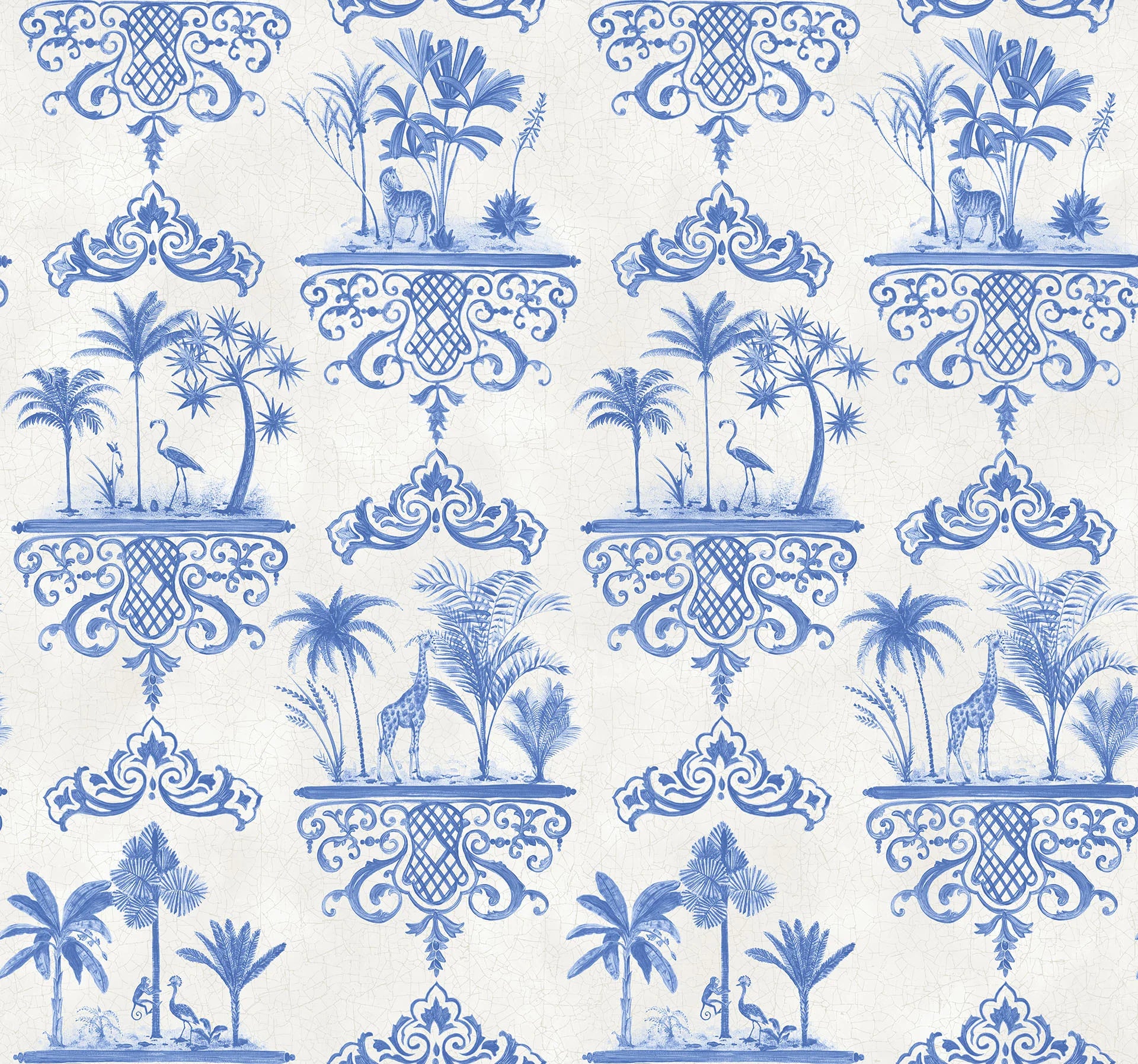 Cole & Son Folie Rousseau, Blue on White