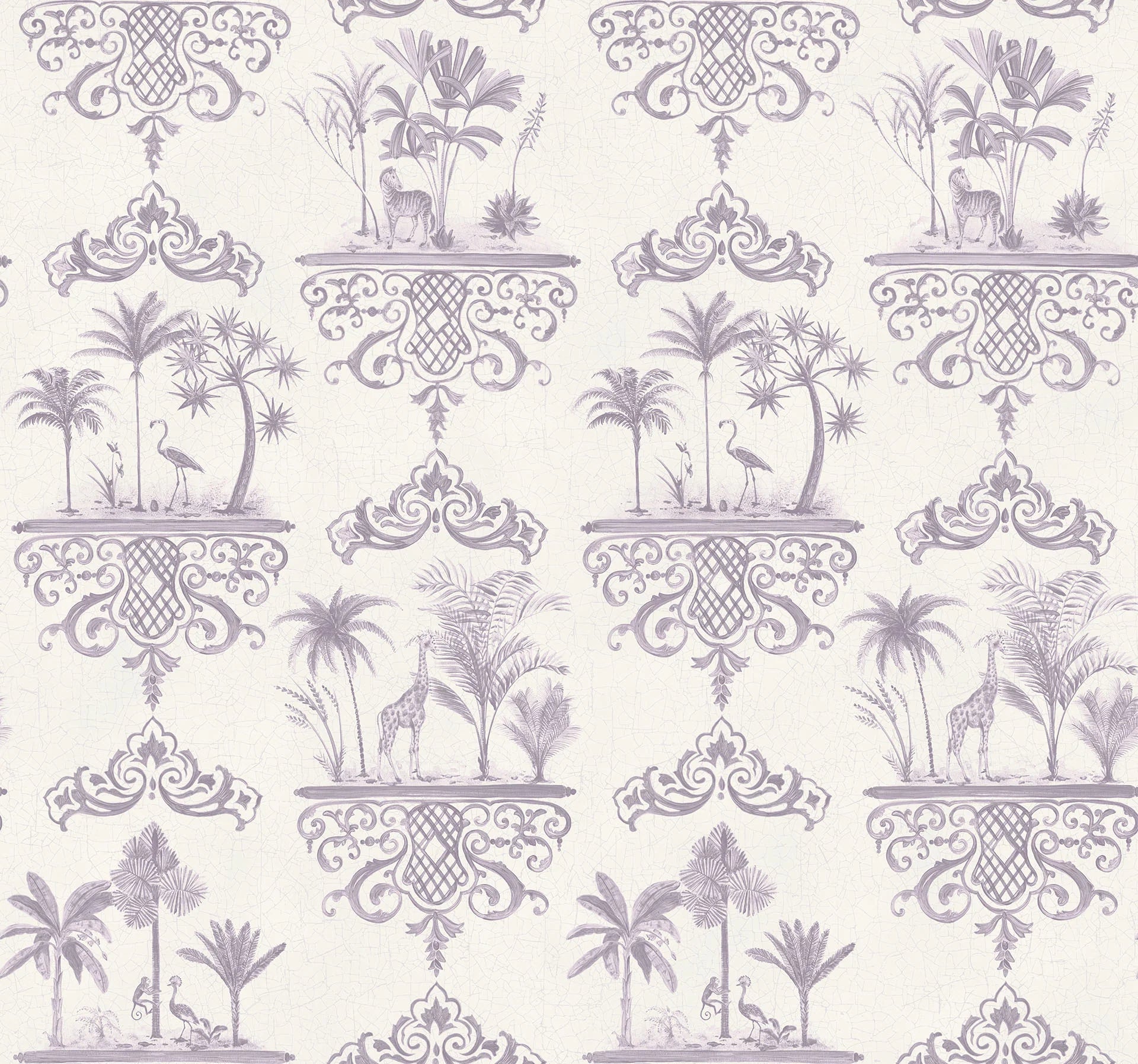 Cole & Son Folie Rousseau, Mulberry on White