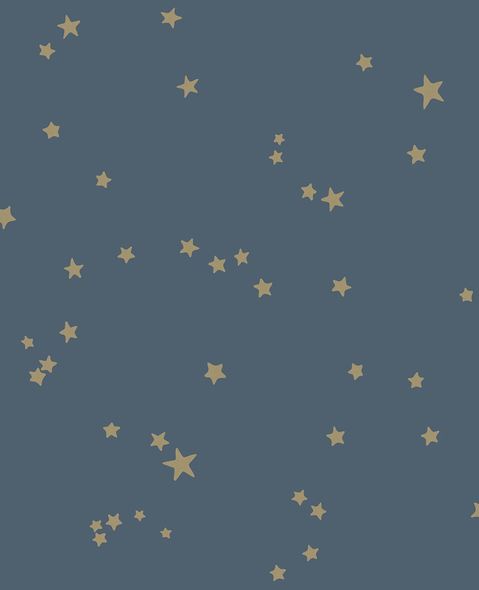 Cole & Son Whimsical Stars, Metallic Silver on Midnight