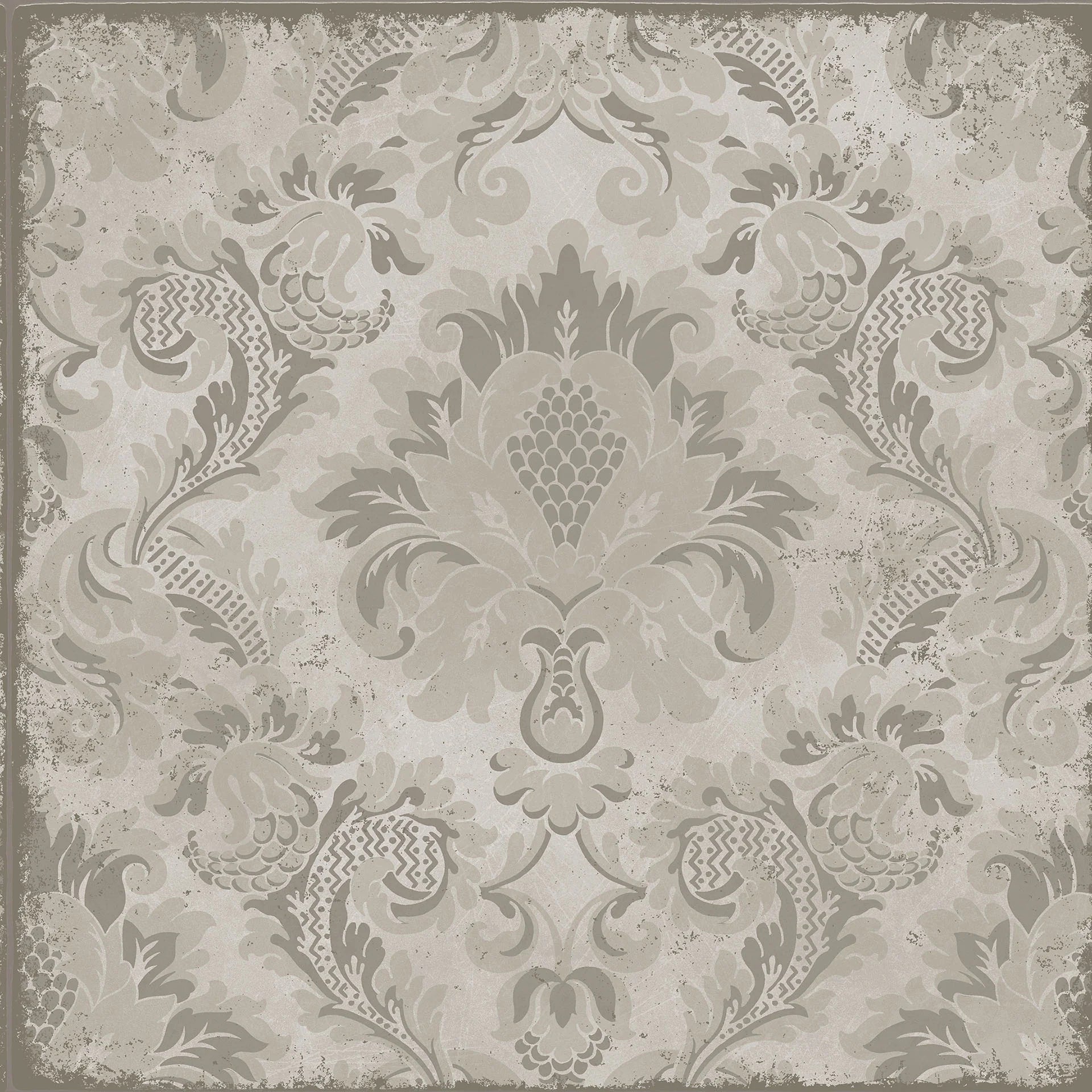 Cole & Son Mariinsky Damask Stravinsky, Metallic Gilver