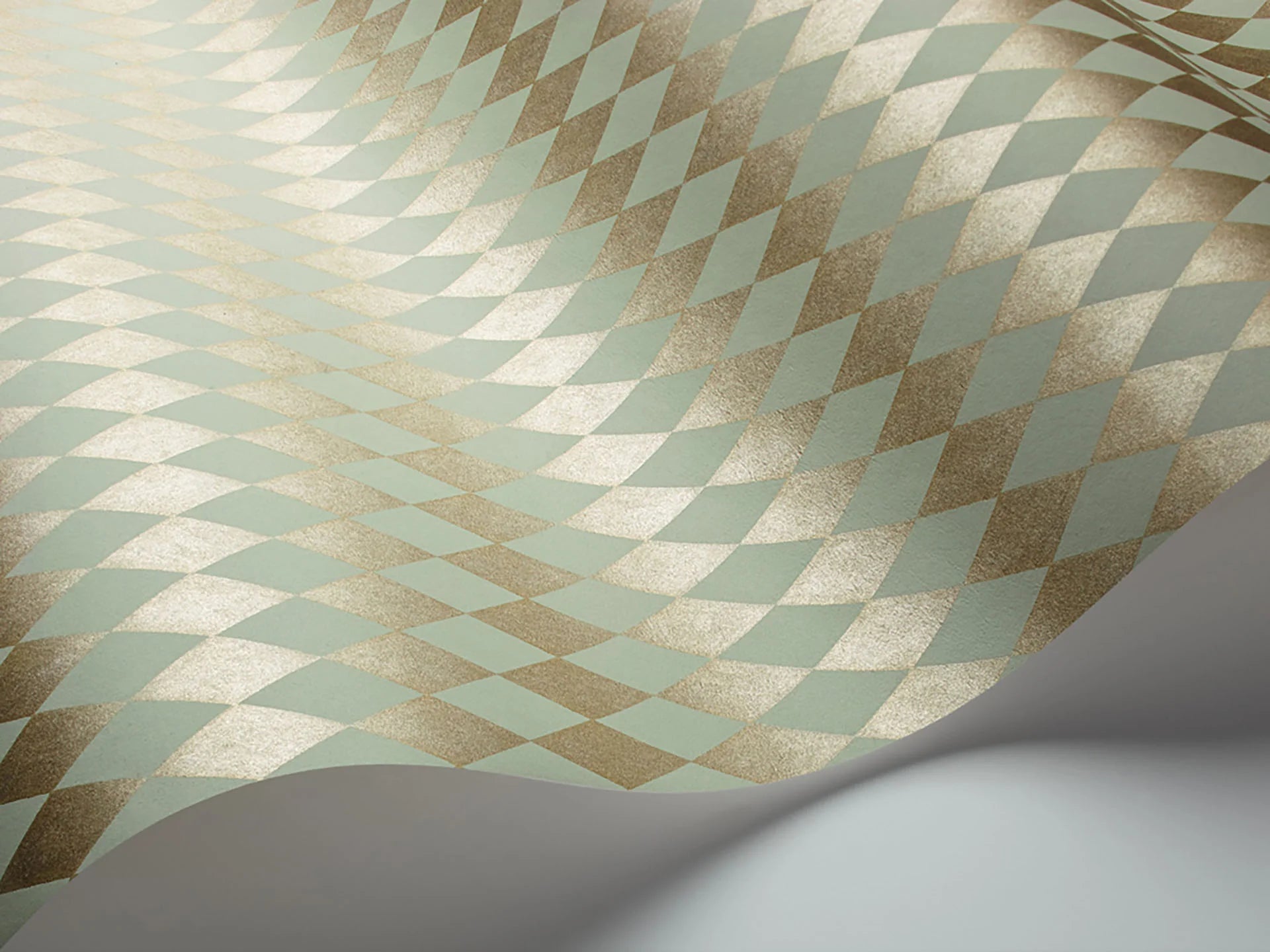 Cole & Son Whimsical Titania, Metallic Gold on Duck Egg