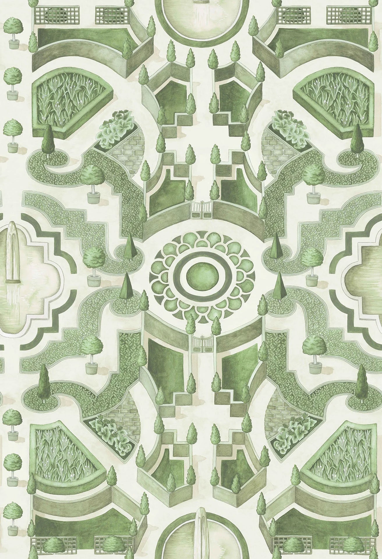 Cole & Son Botanical - Botanica, Topiary, Olive Green