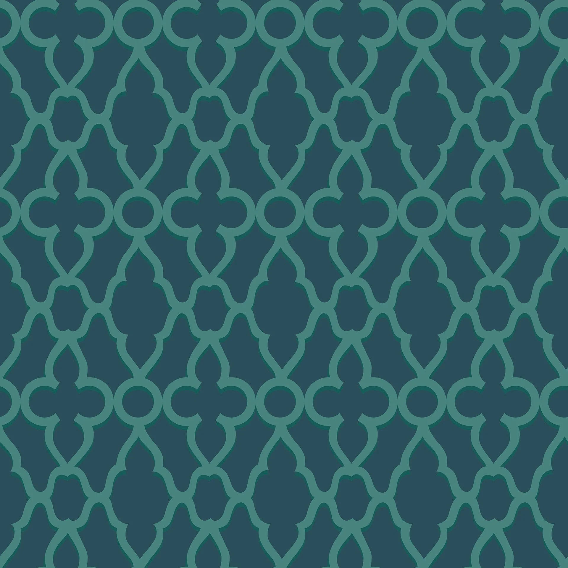 Cole & Son The Pearwood Collection.  Treillage, Viridian on Ink