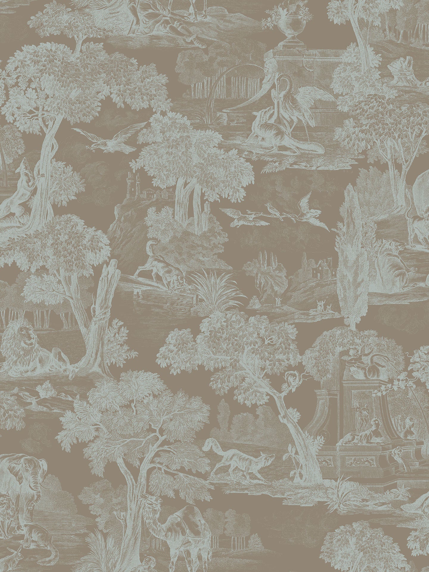 Cole & Son Folie Versailles, Seafoam on Soot
