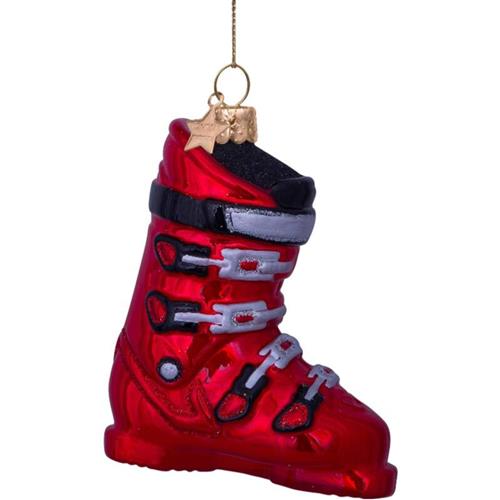 Kersthanger Skischoen Rood  H9,5cm