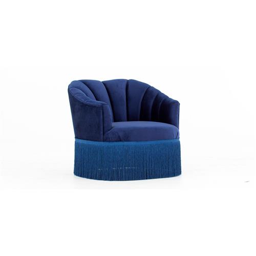 Armchair Fureso Blue with fringes