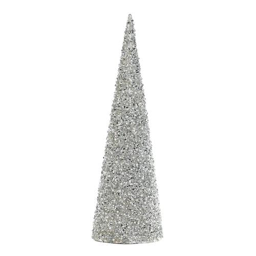 Christmas tree silver with glitter sequins 61cm