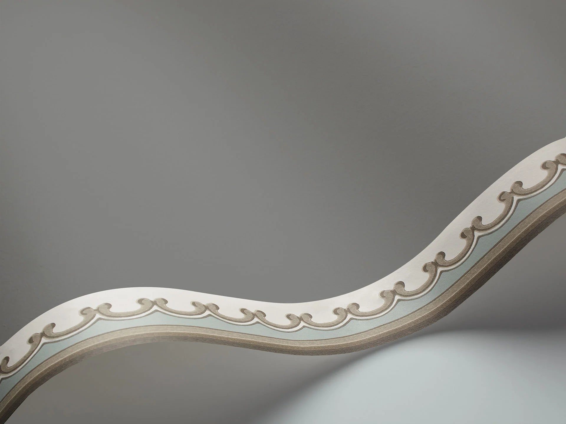 Cole & Son Folie Borderie Border, Duck Egg & Taupe