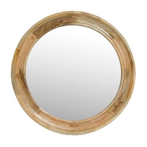 PTMD Mirror Judith Round Natural Mango Wood D90x3cm