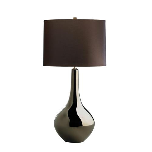 Table lamp with lampshade brown metallic H: 69cm