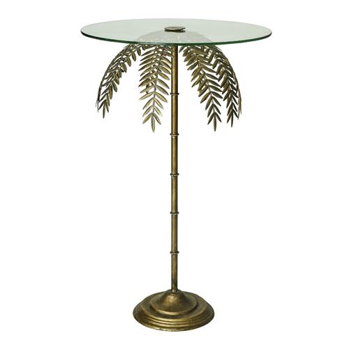 SIDE TABLE BRYZ FERNS GOLD 72.5X45