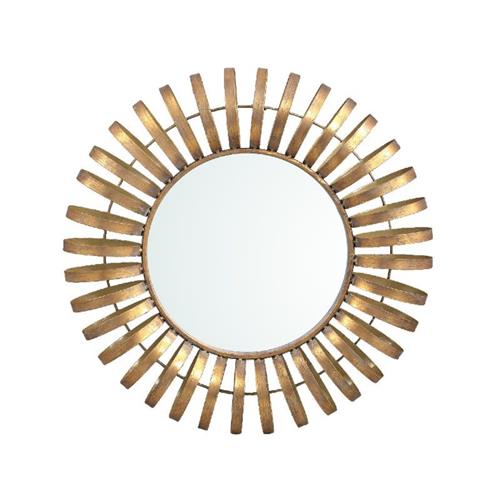 PTMD Mirror Genuvo Gold Metal with open Frame Dia: 56cm