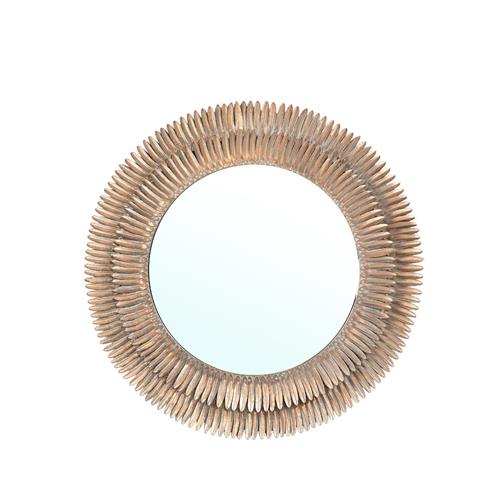 PTMD Mirror Meliza ribbed mirror gold Dia: 58.5cm