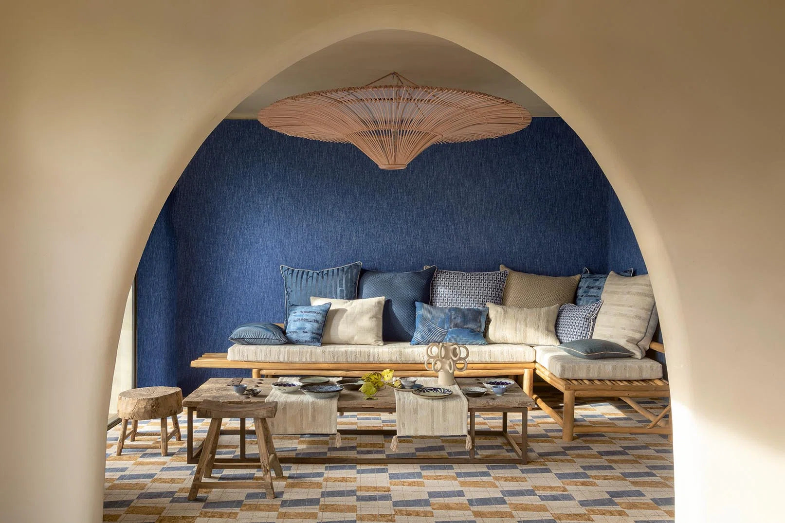 Pierre Frey Soleil Levant Tottori, Indigo