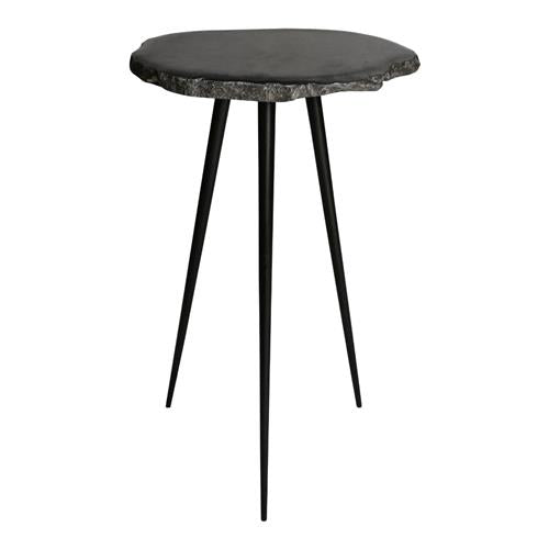 Side table Khine black marble top H80